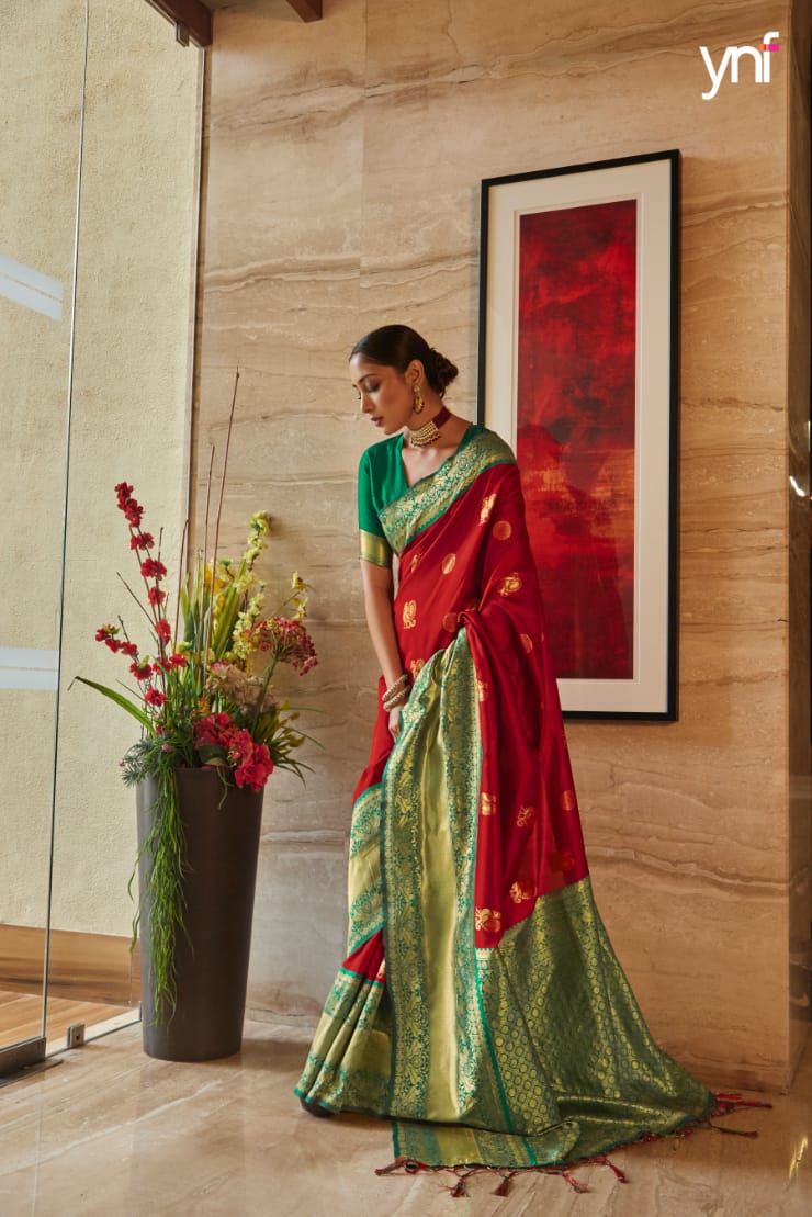 Ynf Paisley Festive Wear Heavy Designer Art Silk Saree Collection